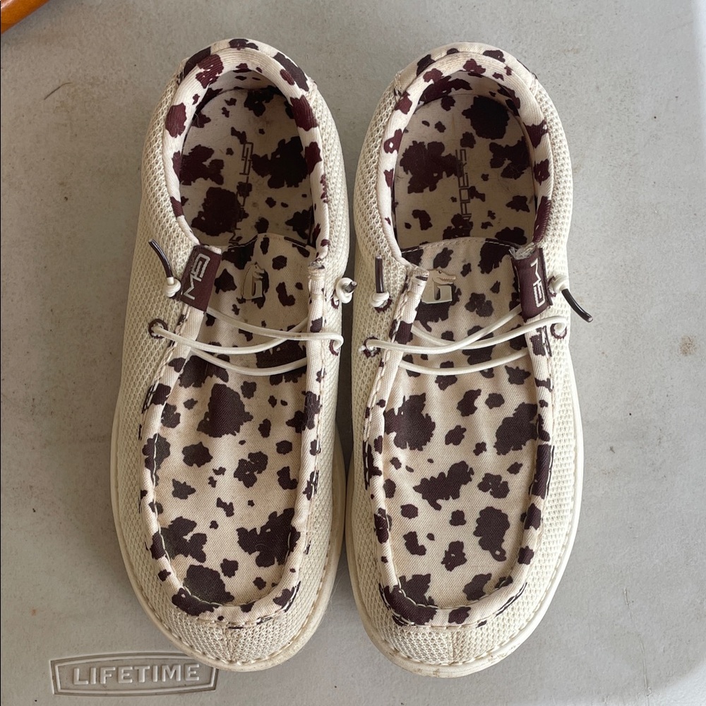 Women's Cow Print Moccasins